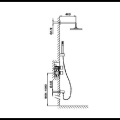 TMV2 WRAS wall mounted thermostatic dual concealed valve bracket with handset shower arm 8'' showerhead bathroom shower
